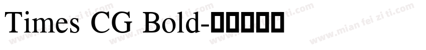 Times CG Bold字体转换
